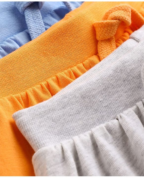 Babyhug Cotton Single Jersey Knit Mid Thigh Shorts With Beach Theme Print Pack of 3 - Multicolor