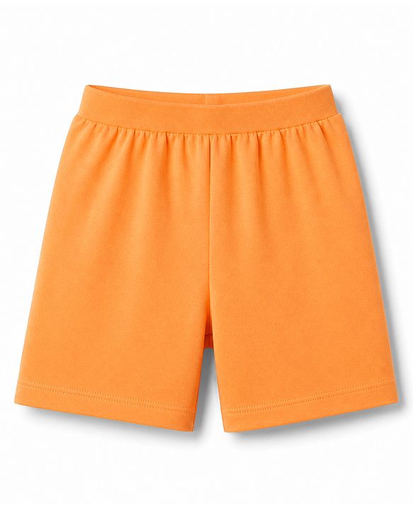 Babyhug Cotton Single Jersey Knit Mid Thigh Shorts with Sun & Text Print Pack Of 3 -  Multicolour