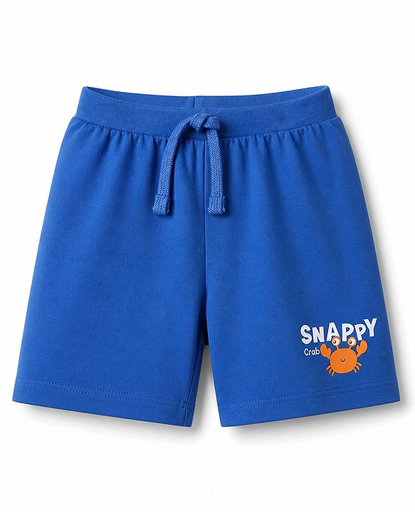 Babyhug Cotton Single Jersey Knit Mid Thigh Shorts with Sun & Text Print Pack Of 3 -  Multicolour