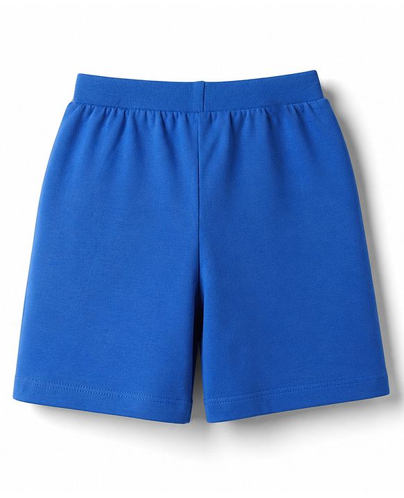 Babyhug Cotton Single Jersey Knit Mid Thigh Shorts with Sun & Text Print Pack Of 3 -  Multicolour