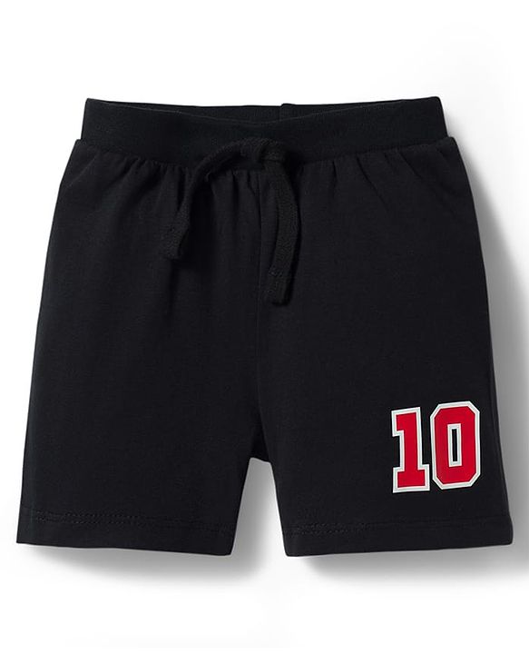 Babyhug Single Jersey Knit Mid Thigh Shorts with Dino & Number Print Pack of 3 - Multicolor