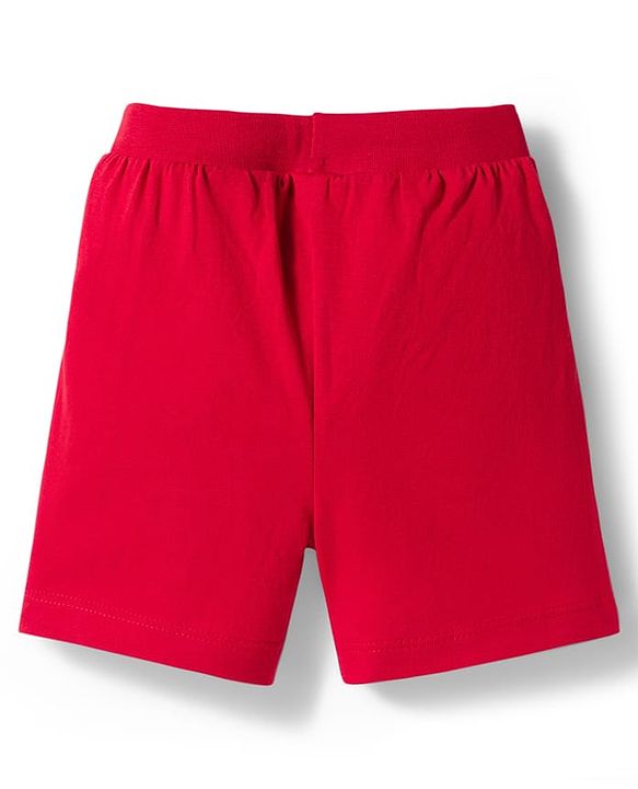 Babyhug Single Jersey Knit Mid Thigh Shorts with Dino & Number Print Pack of 3 - Multicolor