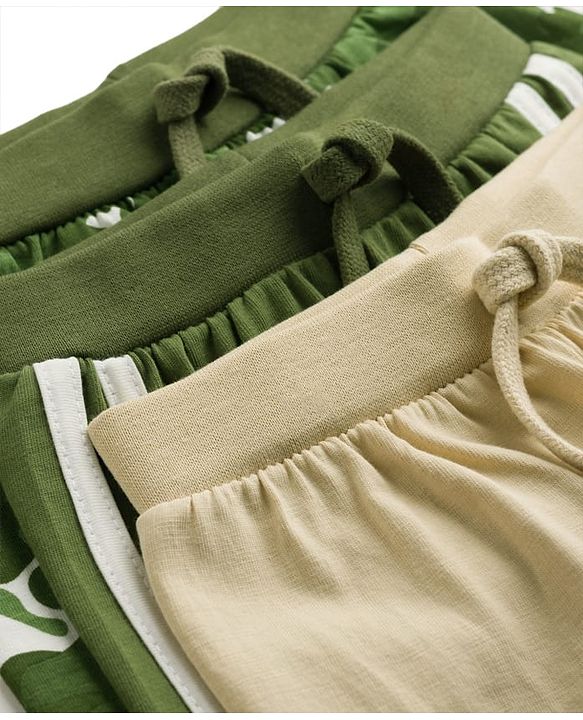 Babyhug Cotton Knit Mid Thigh Camouflage Printed Shorts Pack Of 3 - Multicolor
