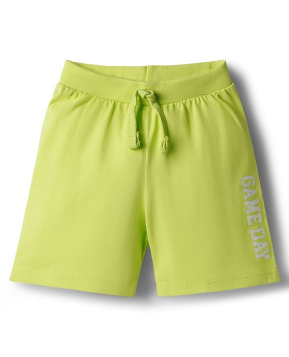 Babyhug Single Jersey Knit Mid Thigh Shorts with Text Print Pack of 3 - Multicolor