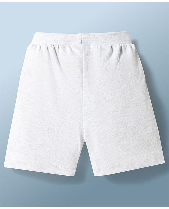 Babyhug Cotton Knit Mid Thigh Text Printed Shorts Pack Of 3 - Multicolor