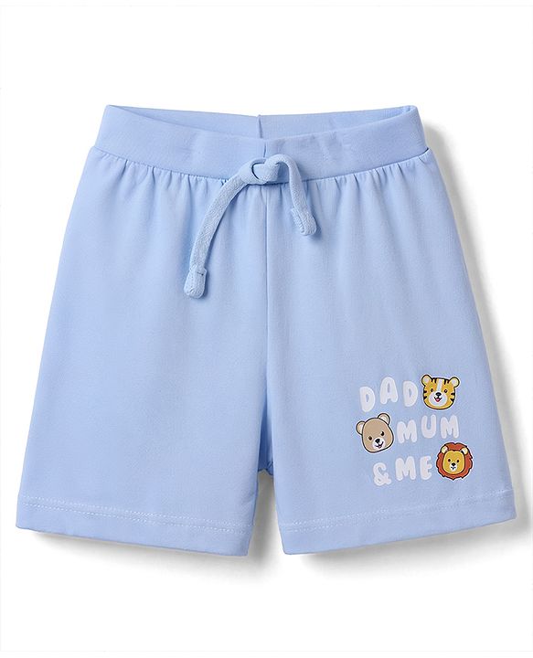 Babyhug Single Jersey Knit Mid Thigh Shorts with Animal Print Pack of 3 - Multicolor