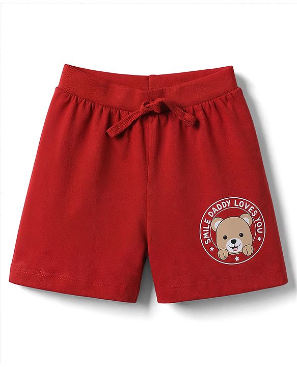 Babyhug Single Jersey Knit Mid Thigh Shorts with Animal Print Pack of 3 - Multicolor