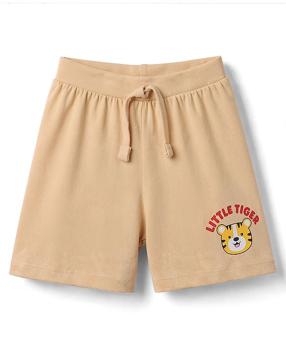 Babyhug Single Jersey Knit Mid Thigh Shorts with Animal Print Pack of 3 - Multicolor