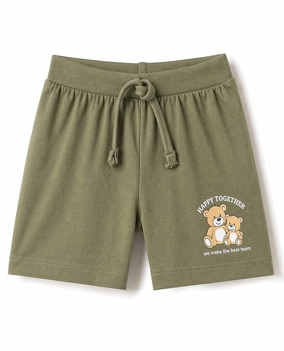 Babyhug Single Jersey Knit Mid Thigh Shorts with Animal Print Pack of 3 - Multicolor