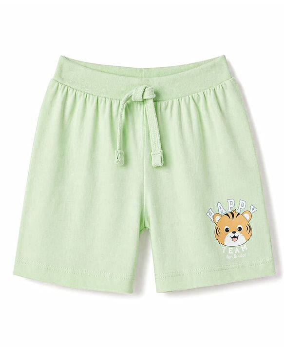 Babyhug Single Jersey Knit Mid Thigh Shorts with Animal Print Pack of 3 - Multicolor
