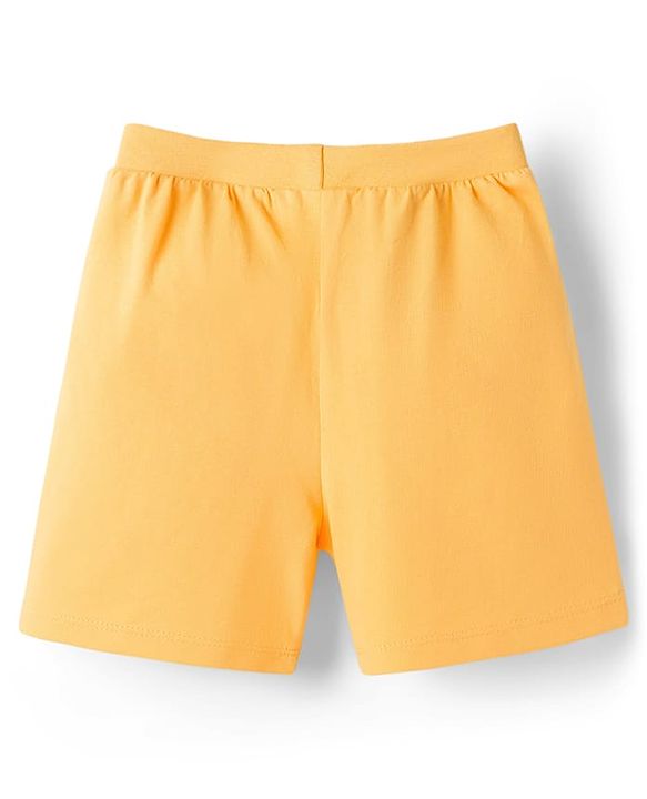 Babyhug 100% Cotton Single Jersey Knit Mid Thigh Shorts With Animal & Text Print Pack of 3 - Multicolor