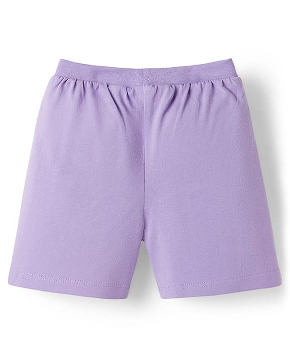 Babyhug 100% Cotton Single Jersey Knit Mid Thigh Shorts With Animal & Text Print Pack of 3 - Multicolor