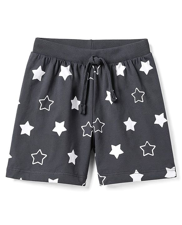 Babyhug Single Jersey Knit Mid Thigh Shorts with Star Print Pack of 3 - Multicolor