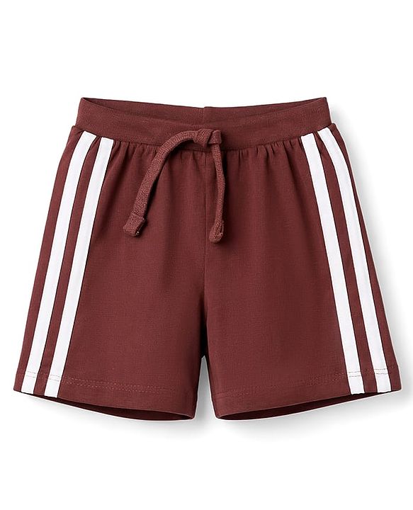 Babyhug Cotton Single Jersey Knit Mid Thigh Solid Shorts Pack of 3 - Multicolor