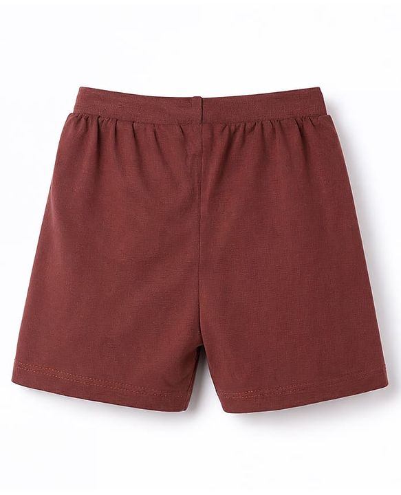 Babyhug Cotton Single Jersey Knit Mid Thigh Solid Shorts Pack of 3 - Multicolor