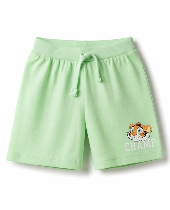 Babyhug Single Jersey Knit Mid Thigh Shorts with Teddy Print Pack of 3 - Multicolor