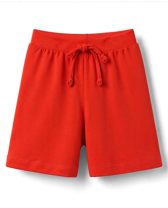 Babyhug Cotton Knit Mid Thigh Solid Shorts Pack Of 3 - Multicolor