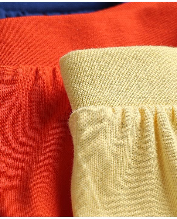 Babyhug Cotton Knit Mid Thigh Solid Shorts Pack Of 3 - Multicolor