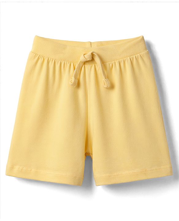 Babyhug Cotton Knit Mid Thigh Solid Shorts Pack Of 3 - Multicolor