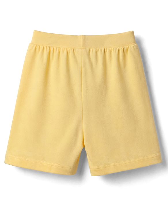 Babyhug Cotton Knit Mid Thigh Solid Shorts Pack Of 3 - Multicolor