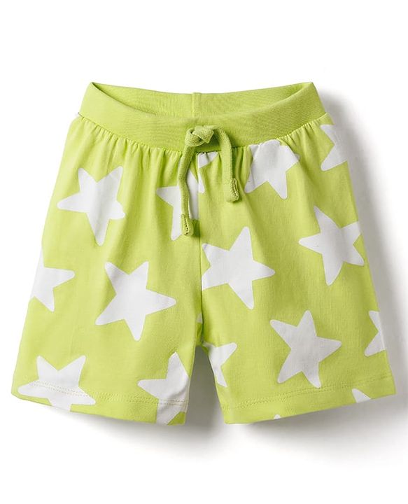 Babyhug Single Jersey Knit Mid Thigh Shorts with Star Print Pack of 3 - Multicolor