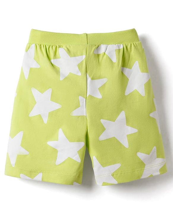 Babyhug Single Jersey Knit Mid Thigh Shorts with Star Print Pack of 3 - Multicolor