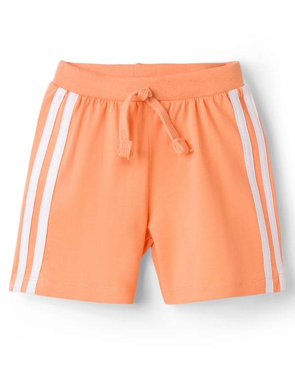Babyhug Cotton Knit Mid Thigh Length Shorts with Beach Theme Print & Tape Detailing Pack of 2 - Multicolor