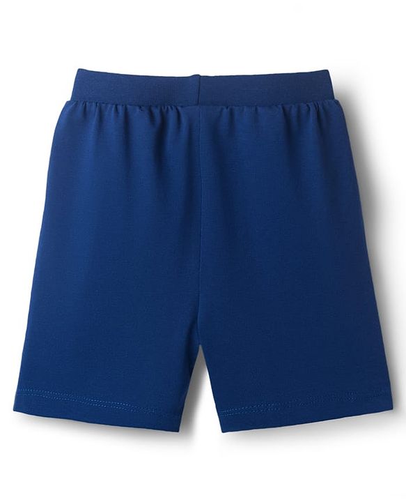 Babyhug Cotton Knit Mid Thigh Length Shorts with Beach Theme Print & Tape Detailing Pack of 2 - Multicolor