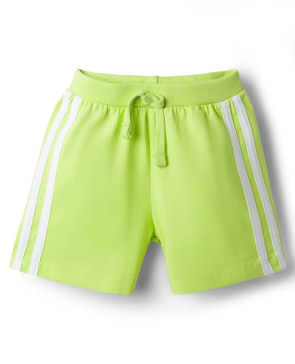 Babyhug Cotton Knit Mid Thigh Length Shorts with Beach Theme Print & Tape Detailing Pack of 2 - Multicolor