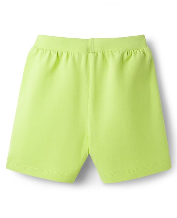 Babyhug Cotton Knit Mid Thigh Length Shorts with Beach Theme Print & Tape Detailing Pack of 2 - Multicolor