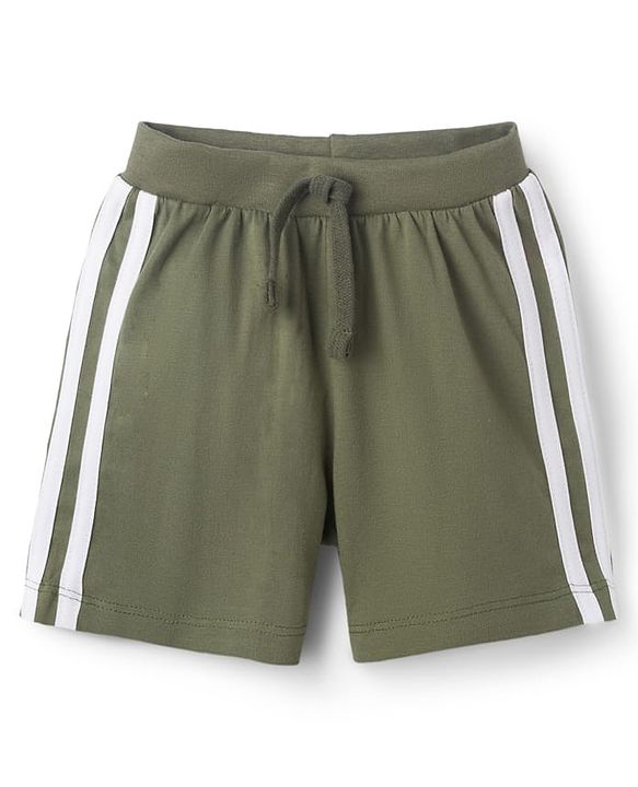 Babyhug Cotton Knit Mid Thigh Length Shorts with Dino Print & Tape Detailing Pack of 2 - Multicolor