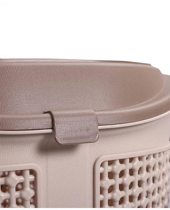 Babyhug Multipurpose Basket with Lid | Multipurpose Oval Storage Basket with Handle & Dual-Sided Lid| Toys Storage| Home, Travel & Outdoor Use| Picnic Basket| Easy to Clean & Maintain  Blue