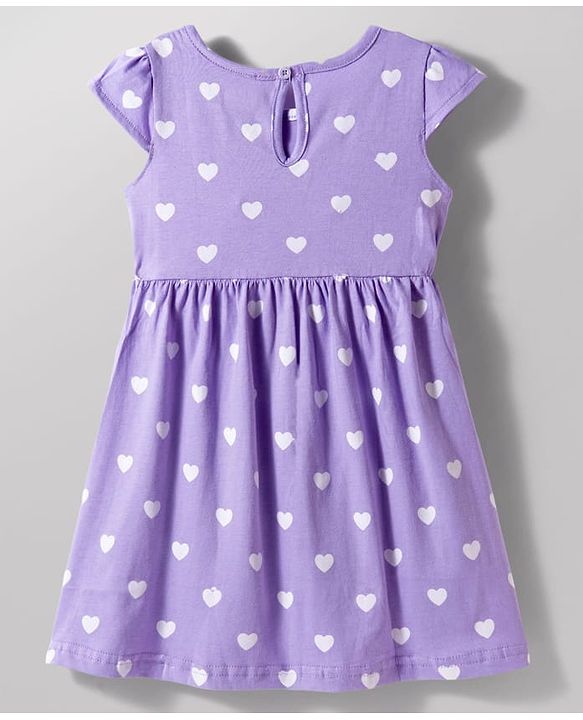 Babyhug 100% Cotton Knit Cap Sleeves Ice Cream & Hearts Printed Frocks Pack Of 2 - Multicolour