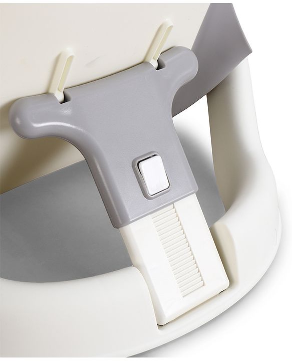 Babyhug ErgoSafe Anti-Slip Multi Utility Baby Bath Tub & Bath Rack - Grey| Adjustable Backrest Recline| Temperature Sensor| Anti-Choking Design| For 02 Years Babies| Drain Plug| Durable Material