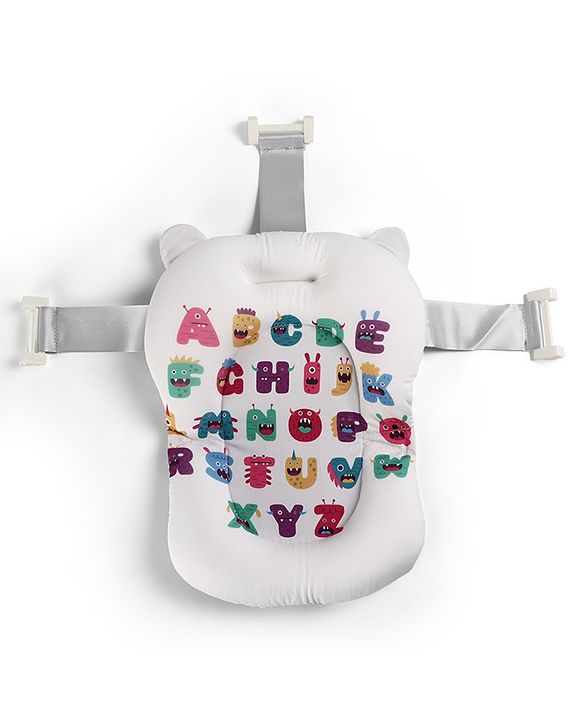 Babyhug Soft Baby Bath Cushion Newborn Bath Seat Support Anti-Slip Floating Cushion Skin-Friendly Washable Easy to Install in Any Regular Bath Tub Infant Bath Support 012 Months