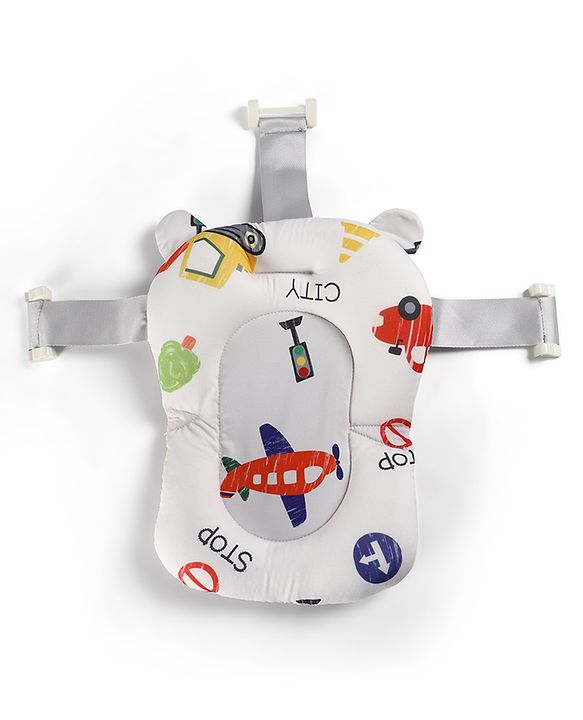 Babyhug Soft Baby Bath Cushion Newborn Bath Seat Support Anti-Slip Floating Cushion Skin-Friendly Washable Easy to Install in Any Regular Bath Tub Infant Bath Support 012 Months
