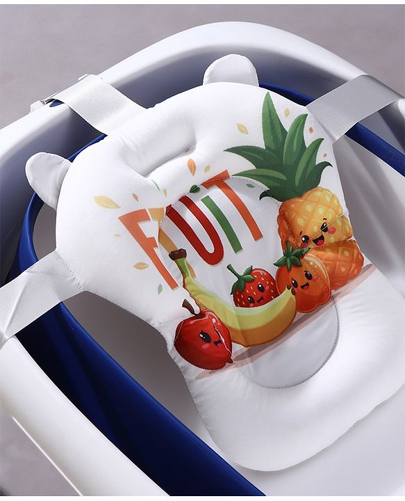 Babyhug Soft Baby Bath Cushion Newborn Bath Seat Support Anti-Slip Floating Cushion Skin-Friendly Washable Easy to Install in Any Regular Bath Tub Infant Bath Support 012 Months