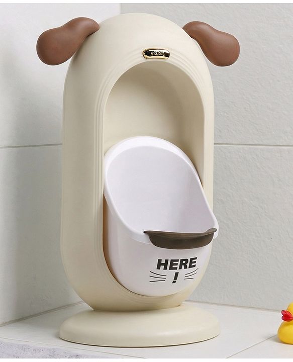 Babyhug Pee Trainer Free Size for Boys Wall Mountable Removable Bowl for Easy Cleaning| Urinal Training| Easy Maintenance Splash Resistant - Cream