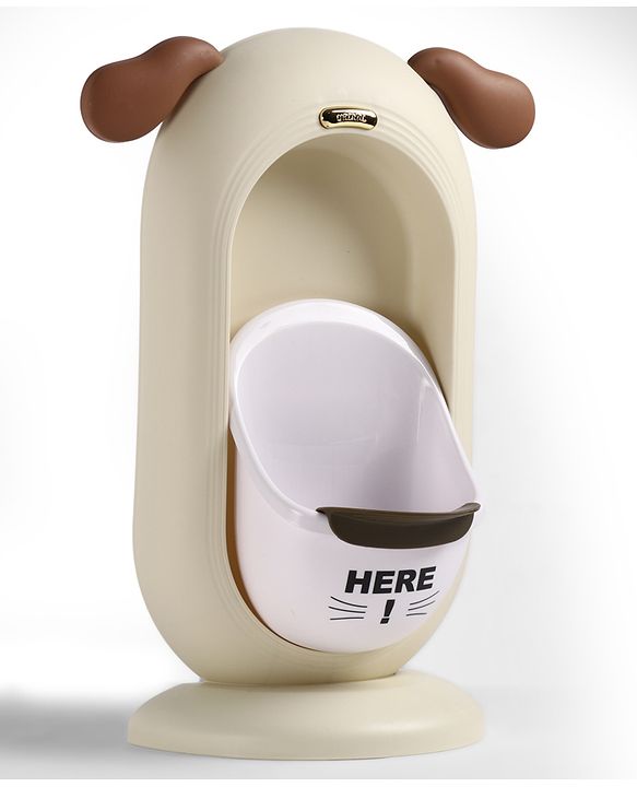 Babyhug Pee Trainer Free Size for Boys Wall Mountable Removable Bowl for Easy Cleaning| Urinal Training| Easy Maintenance Splash Resistant - Cream
