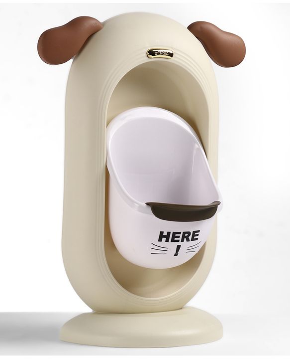 Babyhug Pee Trainer Free Size for Boys Wall Mountable Removable Bowl for Easy Cleaning| Urinal Training| Easy Maintenance Splash Resistant - Cream