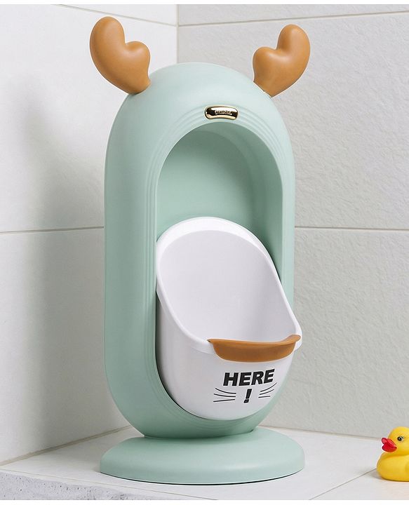 Babyhug Pee Trainer Free Size for Boys Wall Mountable Removable Bowl for Easy Cleaning| Urinal Training| Easy Maintenance Splash Resistant - Cream