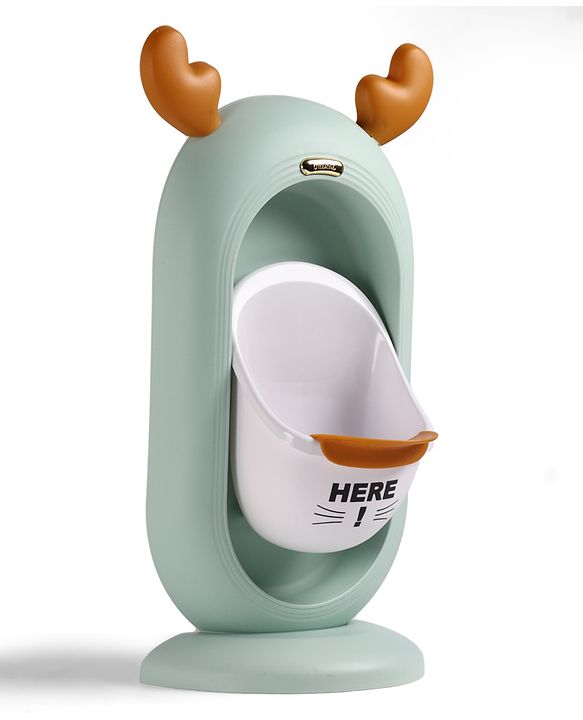 Babyhug Pee Trainer Free Size for Boys Wall Mountable Removable Bowl for Easy Cleaning| Urinal Training| Easy Maintenance Splash Resistant - Cream