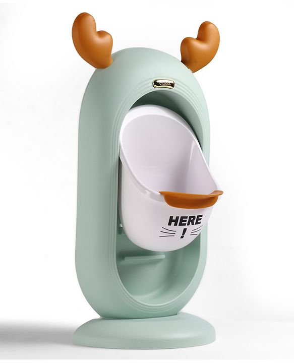 Babyhug Pee Trainer Free Size for Boys Wall Mountable Removable Bowl for Easy Cleaning| Urinal Training| Easy Maintenance Splash Resistant - Cream