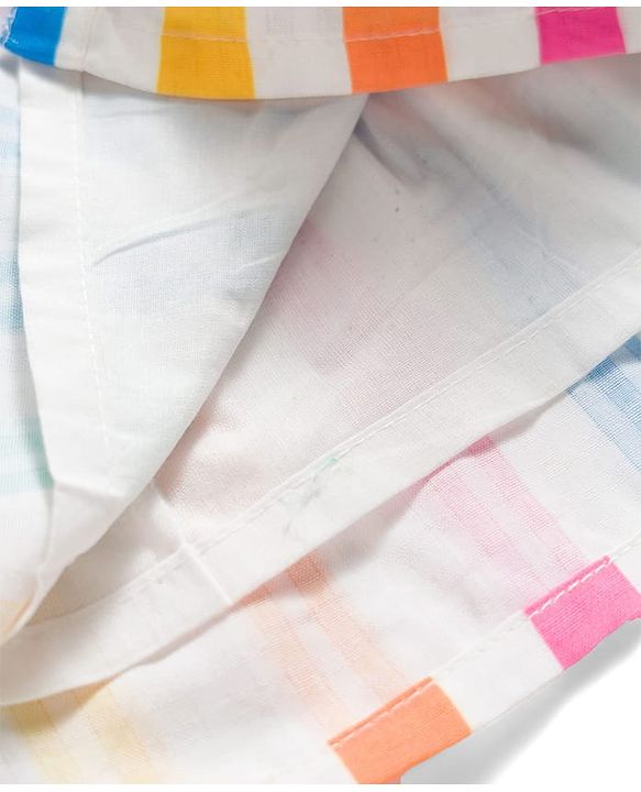 Babyhug 100% Cotton Woven Sleeveless Striped Frock - Multicolour