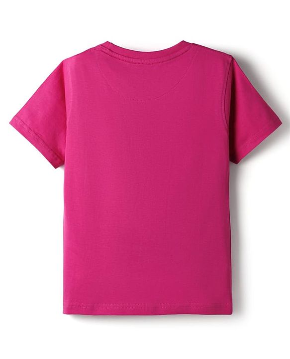Pine Kids Cotton Knit Half Sleeves T-Shirt With Skateboarding Print - Purple