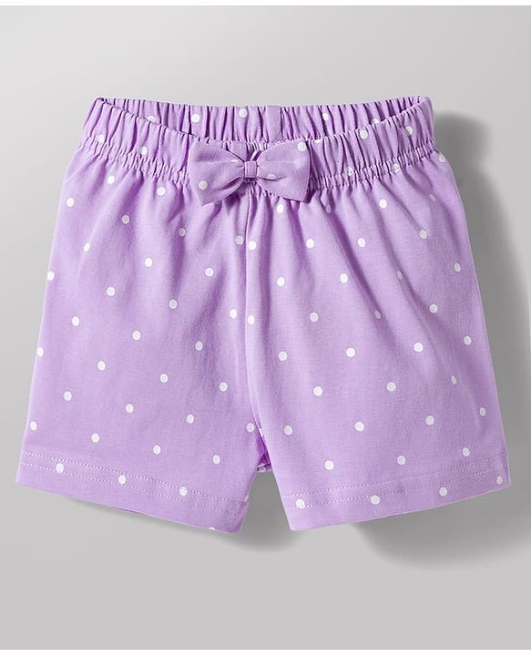 Babyhug Cotton Knit Half Sleeves T-Shirt & Shorts Night Suit With Fruits & Polka Dot Print - White