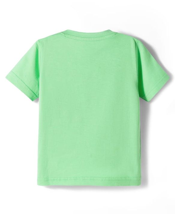 Babyhug Cotton Knit Half Sleeves Animal Printed T-Shirt & Shorts Night Suit - Light Green