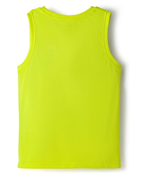 Pine Active Knit Sleeveless Solid Tank T-Shirt -Black