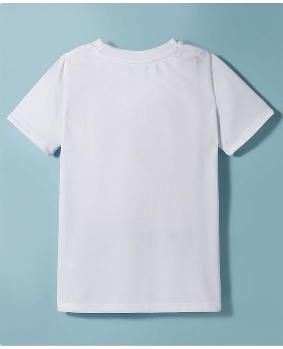 Pine Active Knit Half Sleeves Solid T-Shirt - White