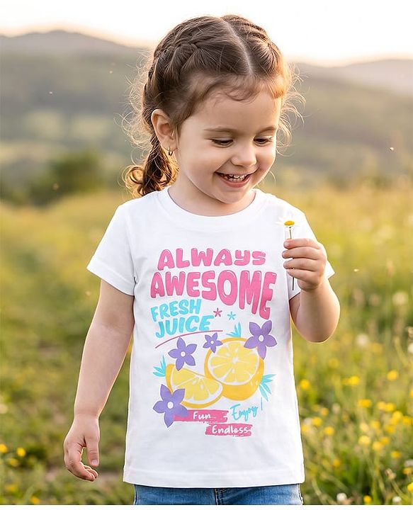 Babyhug Cotton Knit T-Shirt with Graphic Print Multi Color 6-9 Months